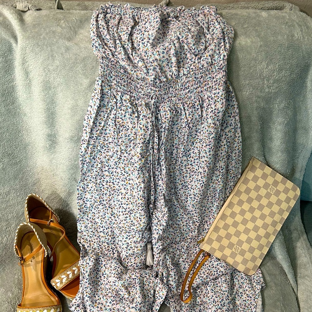 Pastel leopard print jumpsuit